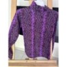 Haut manches longues couleur mauve multicolore - taille 36
