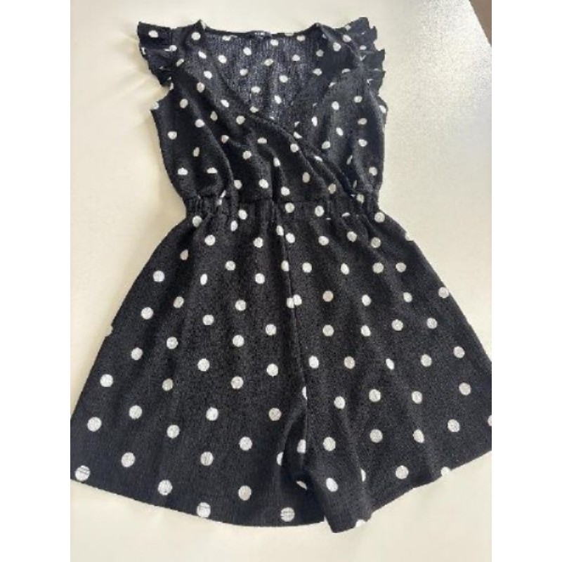 Combishort plumetis noir KIABI 14 ans 