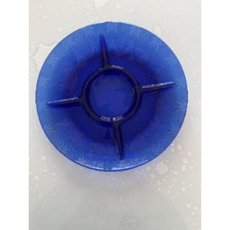 PLAT BLEU DE PRÉSENTATION EN VERRE