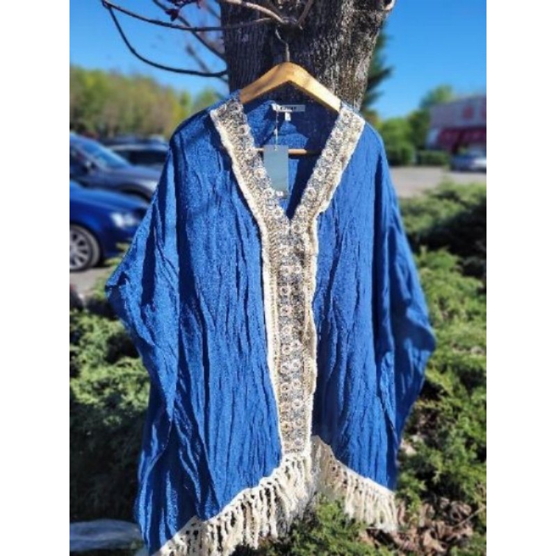 Paréo bleu taille unique 