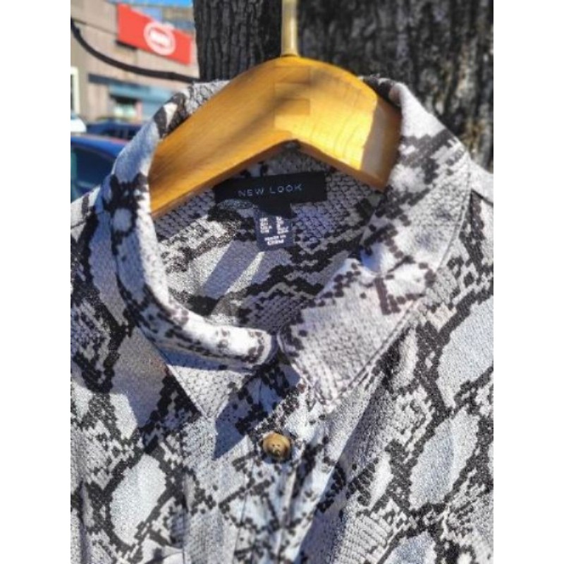 Robe grise léopard New Look T38