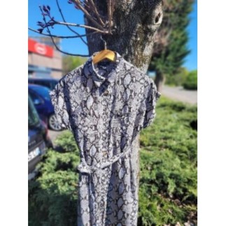 Robe grise léopard New Look T38