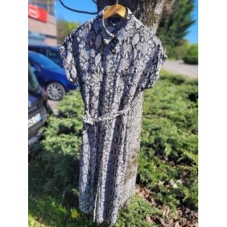 Robe grise léopard New Look T38