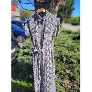 Robe grise léopard New Look T38