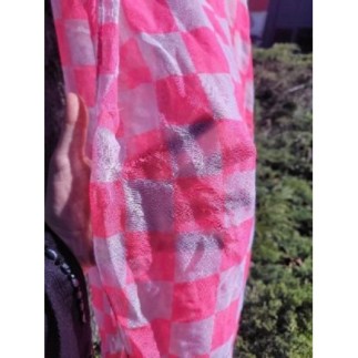 Écharpe rose fluo à carreaux