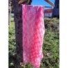 Écharpe rose fluo à carreaux