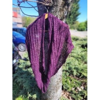 Cache cou bordeaux en maille 