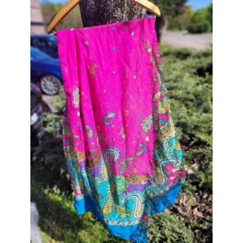 Écharpe rose et bleu 