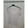 TSHIRT TRANSPARENT BLANC COEUR BEIGE