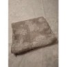 FOULARD GRIS FLEURS BLANCHED