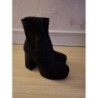 BOTTINES PLATE FORME NOIR BERSHKA 36