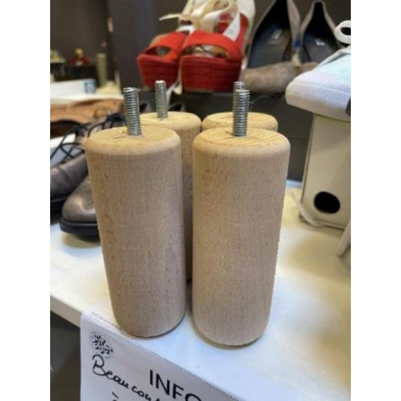 Lot de 4 pieds de lit