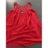 Blouse debardeur rouge  taille L