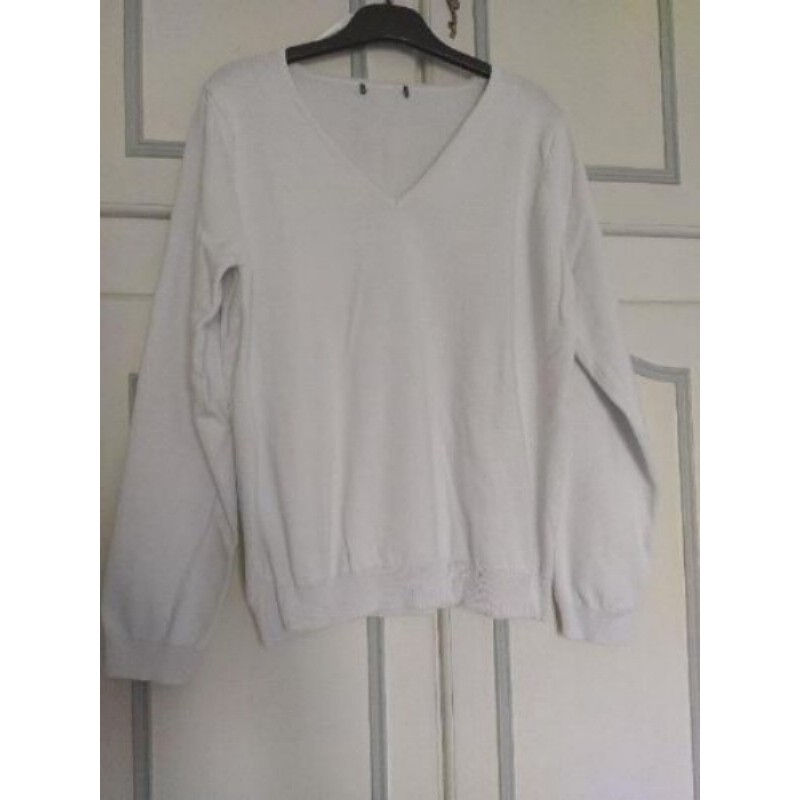 Sweet femme blanc fin coton et soie Taille XXL