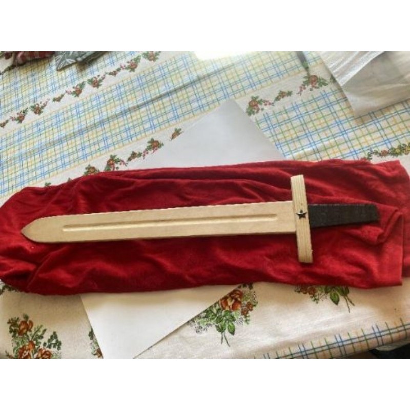 épée en bois longueur 60cm - jouet enfant 8-12ans