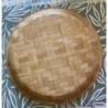 plateau rond en bambou pressé 28 cm