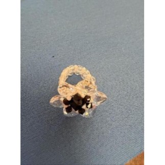 Bague grande fleur blanche