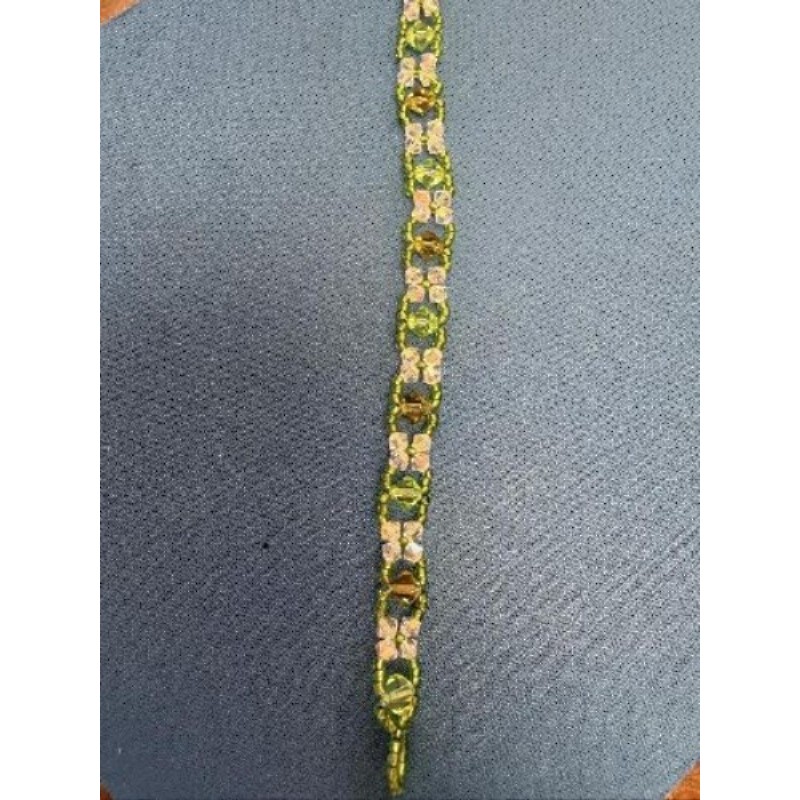 Bracelet petits carrés vert