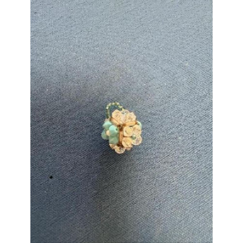 Pendentif cube turquoise 