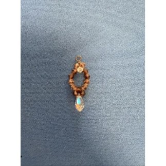 Pendentif goutte marron 
