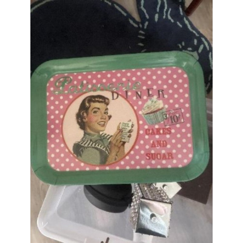 Plateau années 50 pâtisserie dîner