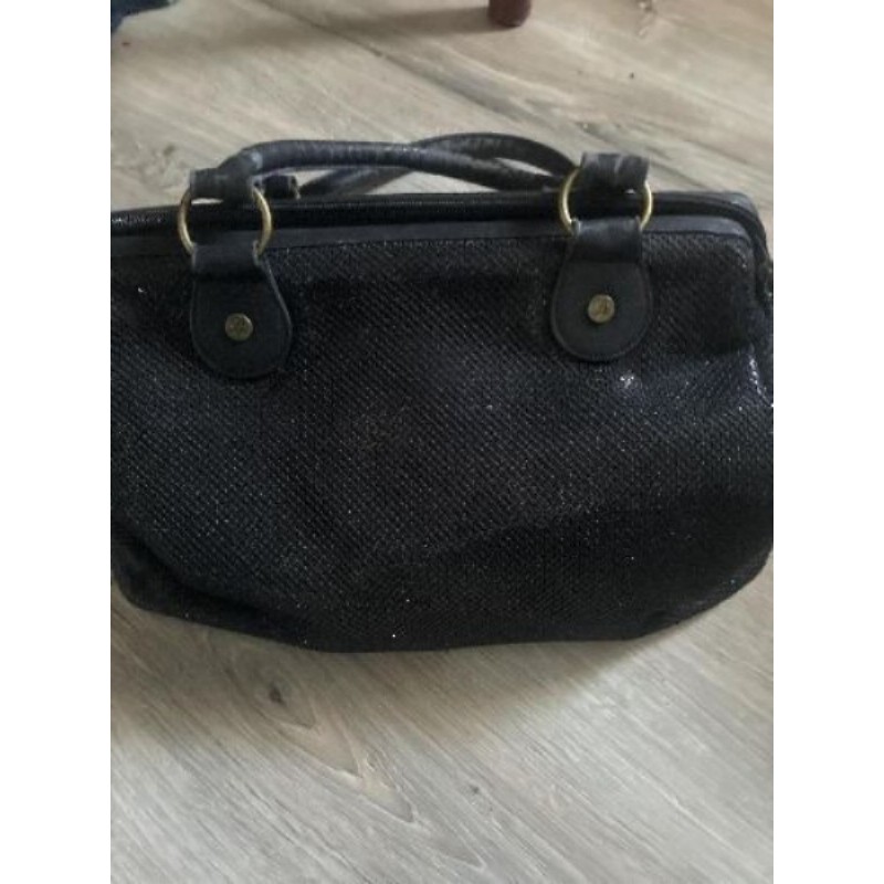 Sac à main lolipop noir et brillant 