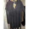 ROBE NOIR COTON RAILLE U
