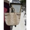 SAC LÉOPARD ANDRE TOILE ET VERNIS BEIGE 