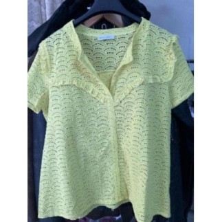 CHEMISIER COTON JAUNE...