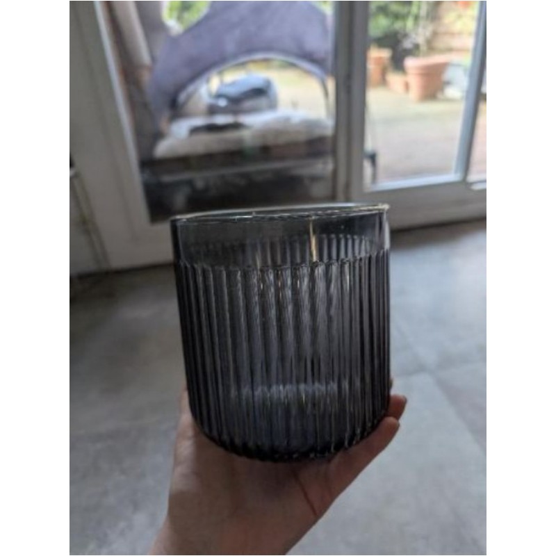 Vase bleu transparent 