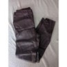 Pantalon simili cuir bordeaux T44 