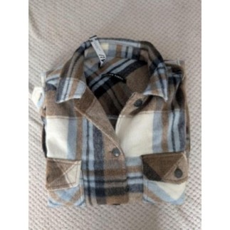 Veste carreaux marron Zara...