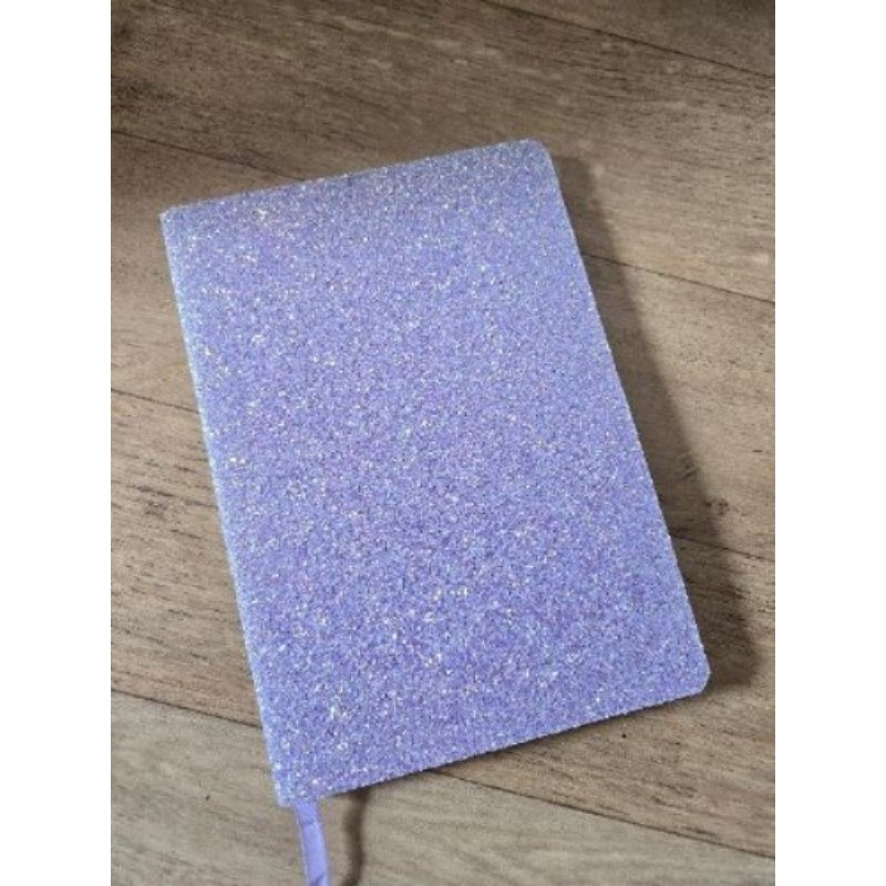 Cahier violet a paillettes 