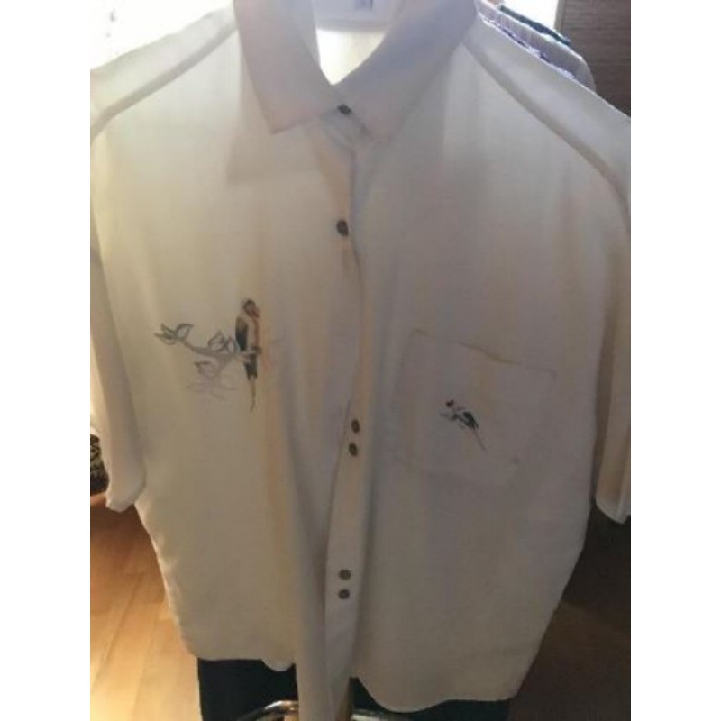 Corsage Al’Son blanc broderies perroquet T 42