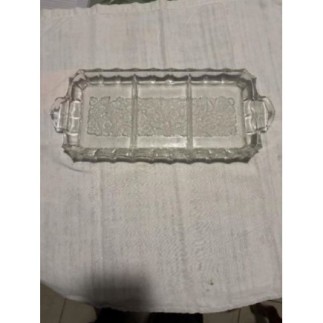 Plateau en verre blanc 3...