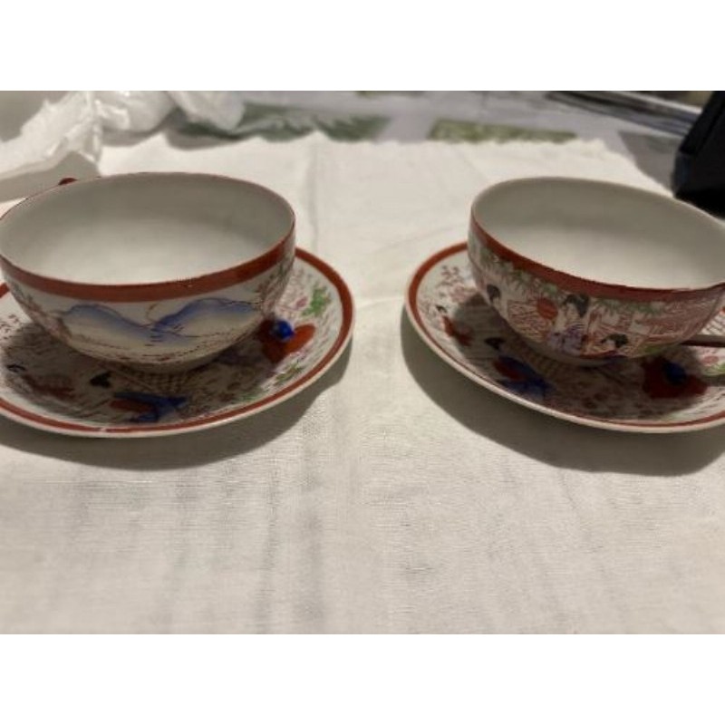 Lot de 2 tasses café motif chinois 