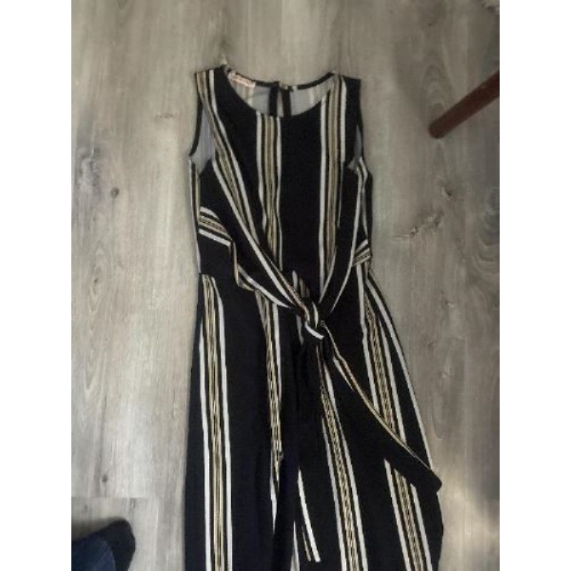 Combi noire rayures jaune blanc 