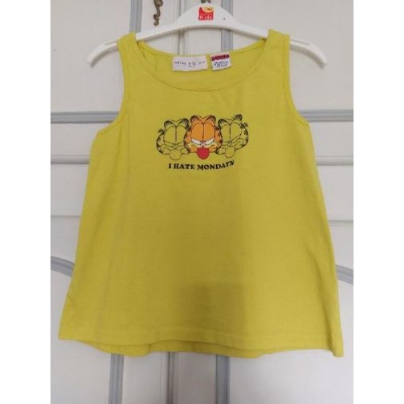 Débardeur fille Garfield jaune Taille 9-10 ans