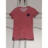 Tee-shirt RG512 rayé rouge et blanc Taille 8 ans