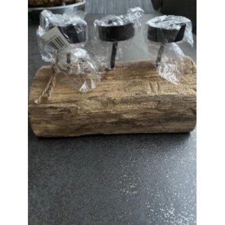 Porte bougies en bois