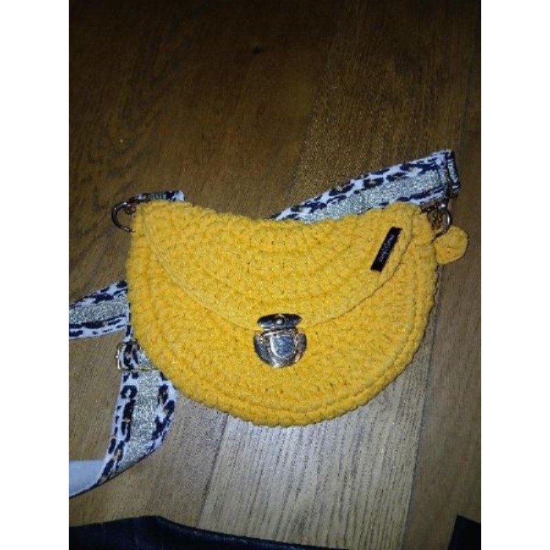 Sac crochet createur moutarde 