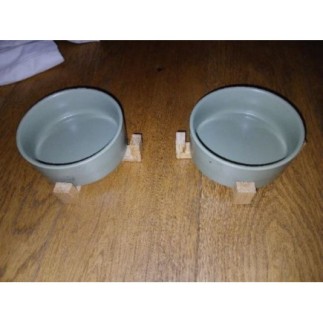 Gamelle sur socle lot de 2