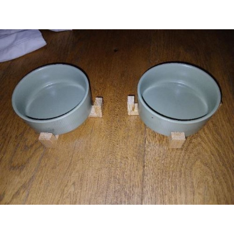 Gamelle sur socle lot de 2