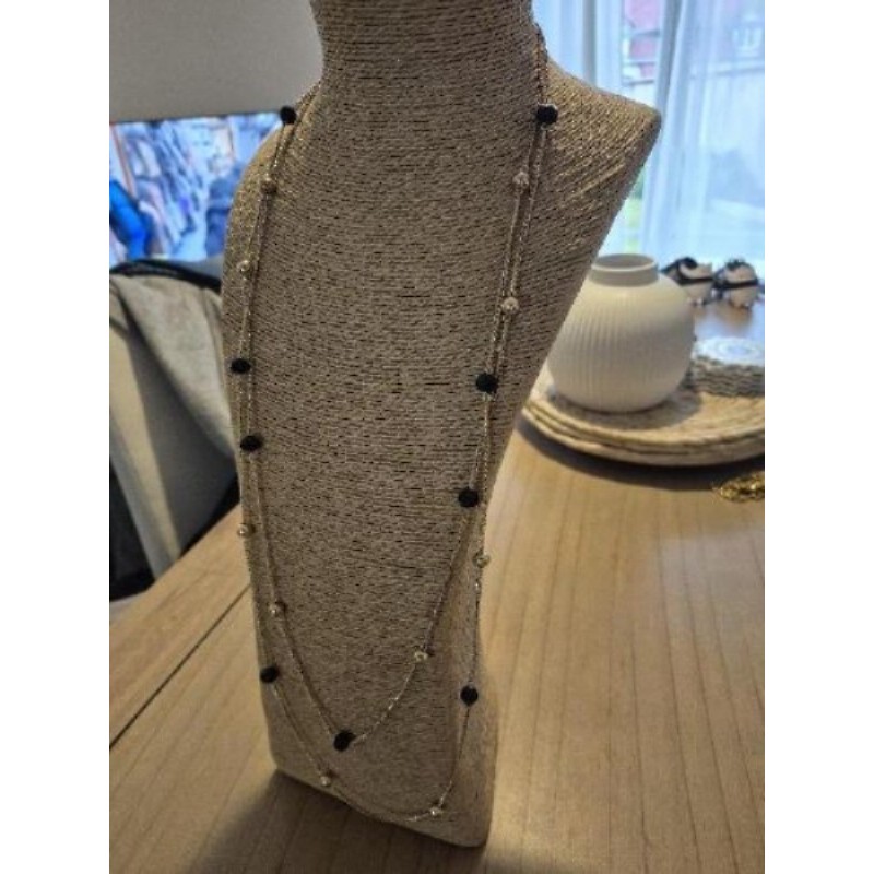 Sautoir Doré et noir