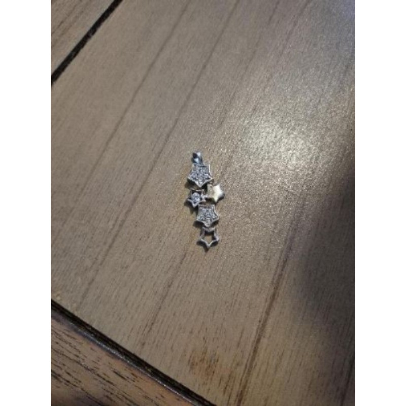 Pendendif en argent étoiles avec strass