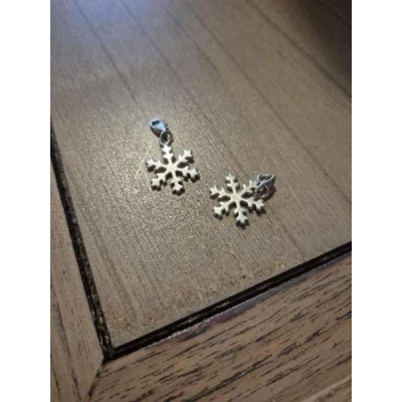 LOT de Charms Flocons de neige en argent