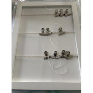 Cadre porte photos bois blanc