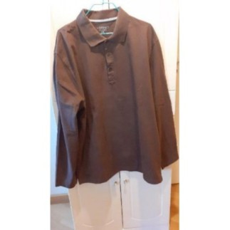 Polo ML marron IN EXTENSO  XXL
