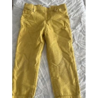 Pantalon jaune moutarde -...