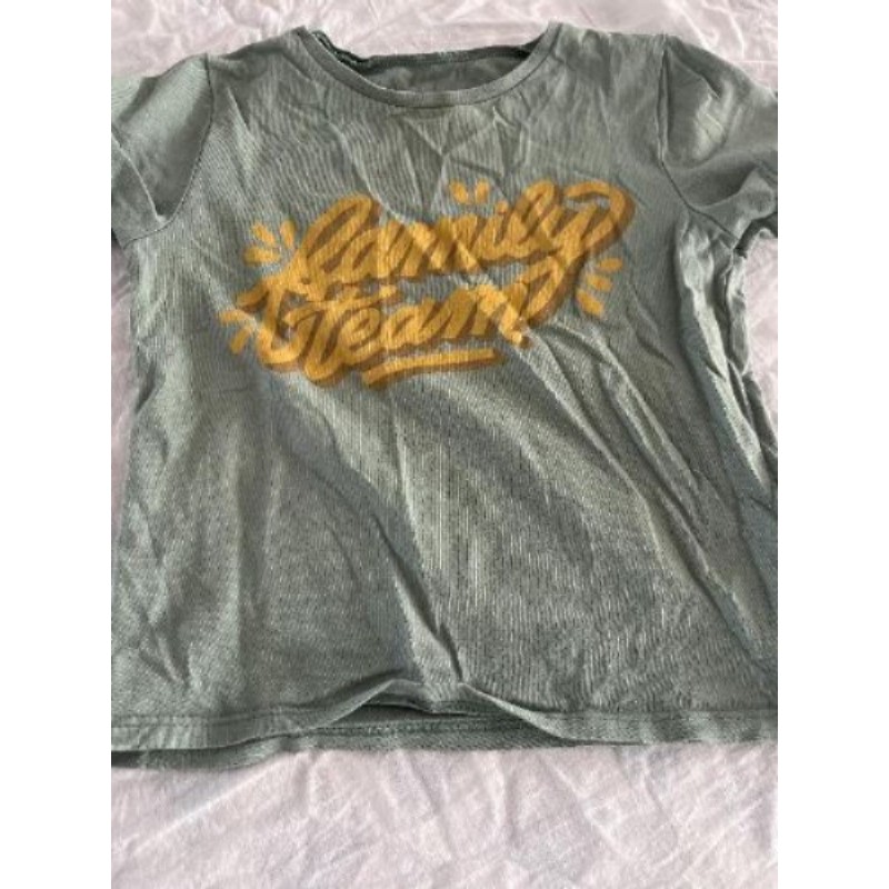 T-shirt kaki team Family - Verbaudet - 8 mois 